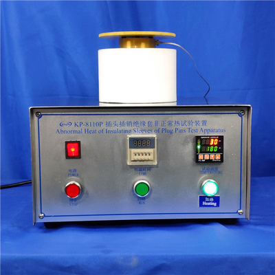 플러그 핀, 국제전기기술위원회 60884-1 시험 장비의 절연 슬리브의 비정상인 열에 대한 시험 저항을 위한 장치