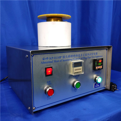 플러그 핀, 국제전기기술위원회 60884-1 시험 장비의 절연 슬리브의 비정상인 열에 대한 시험 저항을 위한 장치