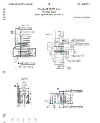 플러그 &amp; 핀 리스트를 위한 IEC62196 계측기