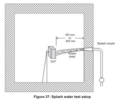 물 튀기는 소리 식수 테스터 IP 시험 장비 스테인레스 강 실험과 ISO 16750-4 형태 4 열 충격은 SPLA를 주장했습니다