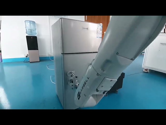 회사 동영상 약 Robotic arm for microwave door durability test